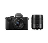 Panasonic Lumix DC-G100DWEGK Cámara Micro Cuatro Tercios sin Espejo con Lentes Lumix G Vario 12-32 mm F3.5-5.6 y 45-150 mm F4-5.6, 20,3 MP, Vídeo 4K 30p y FHD 60, Monitor Ángulo Libre, USB-C, Negro