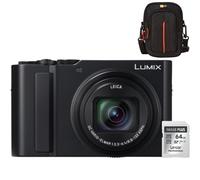 Panasonic Lumix DC-TZ300 - Negro + Lexar 64GB SDXC + Case Logic DCB-313