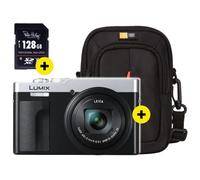 Panasonic Lumix DC-TZ99 Plata/Negro | ✅ Funda Case Logic DCB-313 gratis & tarjeta de memoria de 128GB