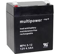 Panasonic Multipower PB-12-4,5-4,8 MP4,5-12 - Batería de Plomo (12 V, 4,5 Ah, 90 x 107 x 70 mm)