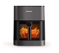 Panasonic NF-CC500SXE Freidora De Aire con Ventana, 5 L, 80-200°C, Temporizador Digital y LCD, Vapor Suave, 11 Preajustes, Fácil De Limpiar, Gris Mate