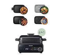 Panasonic NF-GM400KXE Olla Multifunción Eléctrica 4 en 1, 1400 W, 40-250 °C, 9 Modos Automáticos, 4 Accesorios, Extractor de Humo, Apta para Lavavajillas, Cable de 2,5 m, Color Negro