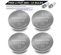 Panasonic Pila de botón CR 2016, 3 V, 800 unidades, 90 mAh, litio CR2016