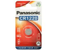 Panasonic Pila de botón, Litio, 3 V, CR 1220 P, 1 Unidad