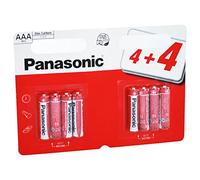 Panasonic Pilas AAA de Carbono de Zinc, 8 Unidades