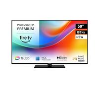 Panasonic Premium TV-50W85BEZ, Serie W85B, 50 Pulgadas, Smart TV 4K Ultra HD QLED, 2025, 120 Hz, Fire TV, Dolby Vision y Atmos, Modo Juego Extremo, Compatible con Alexa, Apple, Bluetooth, Negro