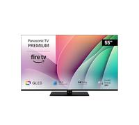 Panasonic Premium TV-55W80AEZC, Serie W80 55 Pulgadas 4K Ultra HD QLED Smart TV, Fire TV, Dolby Vision y Atmos, Modo De Juego Extremo, Control por Voz de Alexa, Airplay, Negro