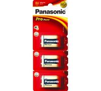 Panasonic Pro baterías de alimentación 9v alcalinas Oro 6lr61ppg 3 / PK (6lr61, mn1604, pp3)