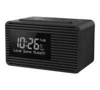 Panasonic RC-D8EG-K - Radio Despertador Digital Dab+, Pantalla Grande, Botón Snooze, Doble Temporizador, Carga de Smartphone con Puerto USB, Sleep Timer