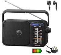 Panasonic RF-2400D Digital (NOT DAB) AM/FM Portable Radio AC/DC with Headphone Socket and Headphones