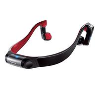 Panasonic RP-BTGS10-K Premium Auriculares inalámbricos Bluetooth Resistentes al Agua de oído Abierto, Negro/Rojo