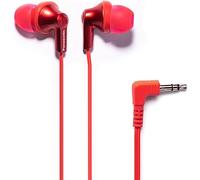 Panasonic, RP-HJE120-RA, Auriculares intraurales ErgoFit con Cable, Sonido dinámico nítido, Suaves y ergonómicos, Ajuste Personalizado S, M y L, Conector Jack de 3,5 mm para teléfonos y portátiles