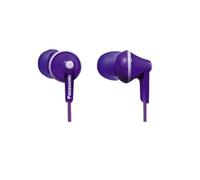 Panasonic RP-HJE125E-V Auriculares Botón con Cable, In-Ear, Sonido Estéreo para Móvil, MP3/MP4 , Diseño de Ajuste Cómodo, Imán Neodimio 9 mm, Violeta