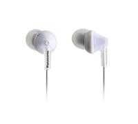 Panasonic RP-HJE125E-W ErgoFit Auriculares con Cable, Intraaurales Tipo Canal, Ajuste Personalizado, Cable de 1,1 m, Conector de 3,5 mm, Color Blanco
