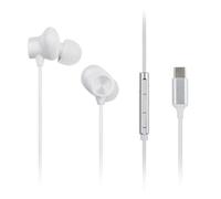 Panasonic RP-TCM225 Auriculares Internos USB-C, Auriculares con Cable y Micrófono Integrado y Control Remoto, Graves Potentes, Ajuste Personalizable, Cable de 1,2 m, Colour Blanco