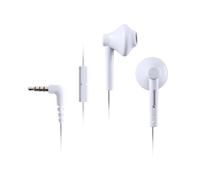 Panasonic RP-TCM55E-W Auriculares Botón In Ear, con Cable y Micrófono, Sonido Estéreo para Móvil, MP3/MP4, Control Remoto, Ajuste Cómodo, Blanco