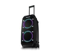 Panasonic SC-BMAX30 Altavoz Portátil para Fiestas con Bluetooth, Luces Integradas, Entrada Bass Reflex, 320 W, 14h de autonomía, USB, IPX4, Entradas para Guitarra y Micrófono para Karaoke, Negro