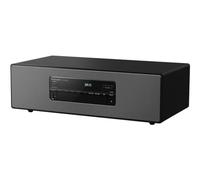Panasonic SC-DM502E-K Microsistema Hi-Fi, 40W, Radio FM, Dab/Dab+, Reproductor CD, USB, Bluetooth, Aux, Reproducción MP3, Carcasa de Madera y Cubierta de Cobre, Diseño Elegante, Negro