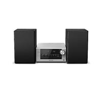 Panasonic SC-PM700EG-S Neat Micro Hi-Fi Sistema Estéreo Compacto con CD, FM Radio, USB y Bluetooth, Altavoces de 80 W, Control De Graves, Plateado