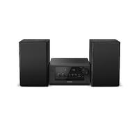 Minicadena - PANASONIC SC-PM702EG-K, 80 W, CD-R, Audio-CD, MP3-CD, USB, Negro