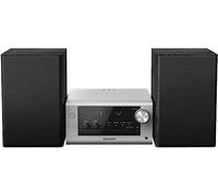 Panasonic SC-PM704EG-S - Sistema estéreo Compacto Micro HiFi con CD, Dab+/FM Radio, USB y Bluetooth, Altavoces de 80 W, Control de Graves, Color Plateado