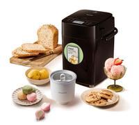 Panasonic SD-PMC101KXE Máquina de Pan 0,5 kg, 34 Menús, Helado, Negro | 660W de Potencia, Doble Sensor, Dispensadores Automáticos, Temporizador 13h, Cubeta Aluminio Postres, Familias Ocupadas