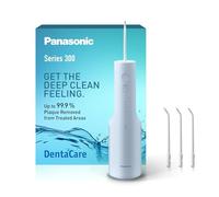 Panasonic Serie 300 Irrigador bucal EW-DJ27-A303, Irrigador Bucal para Dientes, 200 ml, IPX7, 4 Boquillas Regulares, 5 Configuraciones De Presión, Accesorio De Viaje, Azul