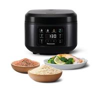 Panasonic SR-DA152KXE Olla Arrocera Automática con Vaporera, 1,5 litros, 8 tazas, Fuzzy Logic, Indicador De Cantidad De Agua, Sin BPA, Mantiene Caliente, Inicio Diferido, Color Negro