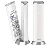 Panasonic KX-TGK212SP Teléfono DECT Identificador de llamadas Plata, Blanco