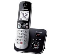 Panasonic Teléfono inalámbrico KX-TG6861JTB con contestador, 50 memorias y altavoz Negro/Blanco