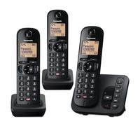 Panasonic Teléfonos inalámbricos digitales KX-TGC263E: contestador automático de 18 minutos, botón de bloqueo de llamadas dedicado, una pantalla de matriz de puntos fácil de leer y un altavoz manos