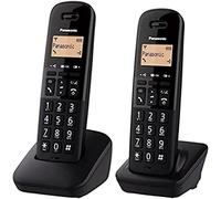 Panasonic (Wireless) Teléfono Fijo inalámbrico Duo - KX-TGB612FRB - Negro