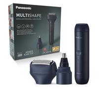 Panasonic XSHAPE-JUNIOR MULTISHAPE Set Unidad principal, Cabezal de corte de nariz, orejas y cara, Cabezal de afeitado eléctrico de 3 hojas con batería de iones de litio recargable