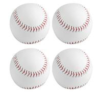 PanBeiQi 4 pelotas de béisbol de 9 pulgadas, pelotas de béisbol profesionales cosidas a mano, pelotas de béisbol de PU, pelotas de béisbol de núcleo de goma dura y suave para adultos, entrenamiento