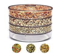 PANCA Máquina para hacer brotes con 4 compartimentos para multiusos, contenedor de plástico para comestibles, semillas germinadas, semillas Dal Channa Chole Masala, caja para cocina, juego de