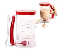 Pancake Batter Dispenser, Handheld Tool with 900ml Capacity, Leak-Proof Pourer, Measuring Label for Pancakes, Cupcakes, Waffles, Baking & Cooking, Home Use