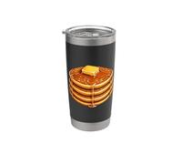 Pancake Butter Honey Brunch Breakfast Pancakes Day Foodie Vaso térmico de acero inoxidable de doble pared