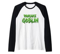 Pancake Goblin Mini Pan Pastel Mezcla Mezcla Receta Plancha Verde Camiseta Manga Raglan
