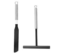 Pancake Turner Y Raper Set - Crepe Making Spatula Tools, Kit De Utensilios De Cocina Inoxidable | Accesorios Para La Plancha De Mango Sin Deslizamiento Para El Stand De Crepe De Chef De Casas O Prepar