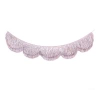 Pancarta de doble capa con flecos para decoración de boda, cumpleaños, celebración, en material PET, diseñado para una exhibición vibrante de larga duración (plata)