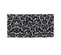 Pancarta de fiesta con estampado de huellas de perro, pancarta para todos los eventos, banderas brillantes para cumpleaños, Acción de Gracias y más