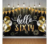 Pancarta de Fondo de Feliz 30 cumpleaños Paso y repetición de 30 años de Edad, Decoraciones de Fondo para Mujeres, Hombres, Ella, él, fotografía, Suministros de Fiesta, Purpurina, Negro y Dorado