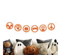 Pancarta de Halloween de silicona para decoración de pared con calabaza, fantasma, cráneo, murciélago