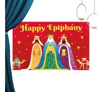 Pancarta del Día De Reyes | Decoración de 1.8x1.5 Metros | Fondo Festivo Decorativo | para Navidad Iglesia Escuela Eventos Oficina Tienda Fiesta Reuniones Familiares Guardería