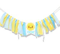 Pancarta para bebé con diseño de sol para primer cumpleaños - You are My Sunshine High Chair Banner, First Birthday Get Together para decoraciones, accesorios para fotos para fiesta de cumpleaños, Sunshine Banner para niño