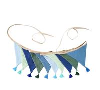 Pancartas de algodón crepé con flecos fáciles de colgar, decoración de pared para dormitorio de niños, para festivales, fiestas, actividades familiares, tela crepé de algodón, decoración de fiesta