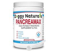 PancreaMax 10x enzimas pancreáticas para perros y gatos (12 oz) en polvo (fabricado en EE. UU.). Pancreatina 10X para perros y gatos contiene enzima pancreática, alta resistencia, poco olor. (10x