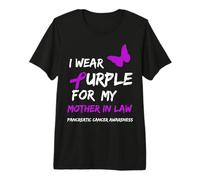 Pancreatic Cancer I Wear Purple for my Mother in Law Ribbon Camiseta Premium