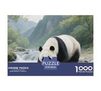 Panda 1000 Piezas De Rompecabezas para Adultos, Puzzle Ruisseau de Montaña Adultos, Juego Familiar Decoración para El Hogar 38x26cm/1000pcs