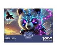 Panda 1000 Piezas Impresionante Puzzle Animales Puzzle Inteligencia Juguete Regalo Creativo para La Relajación Diversión Educativo para Niños Y Adultos 38x26cm/1